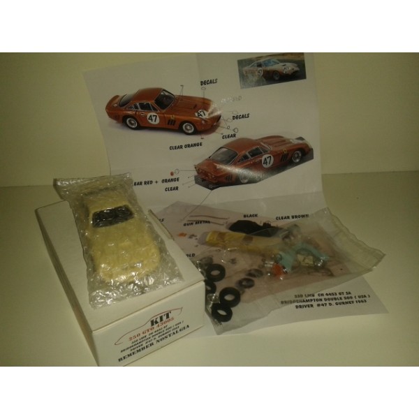 Kit Ferrari 330 LMB Ch. 4453GT Bridgehampton Double 500 USA #47 D. Gurney 1963 - Resin Kit 1:43